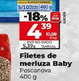 Oferta de Filetes de merluza Pescanova por 5,39€ en Dia Market