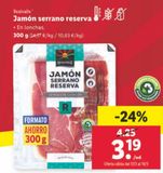 Oferta de Jamón serrano Realvalle por 3,19€ en Lidl