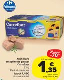 Oferta de Atún claro en aceite de girasol Carrefour  por 4,49€ en Carrefour Market