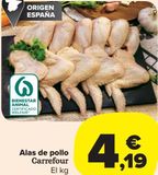 Oferta de Alas de pollo Carrefour  por 4,19€ en Carrefour Market