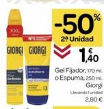 Oferta de Gel fijador Giorgi en Supermercados El Jamón