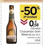 Oferta de Cerveza Cruzcampo en Supermercados El Jamón