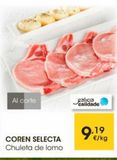 Oferta de Chuletas de lomo de cerdo Coren por 9,19€ en Eroski