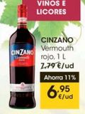 Oferta de Vermouth rojo Cinzano por 6,95€ en Eroski
