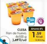 Oferta de Flan de huevo Clesa por 1,59€ en Eroski