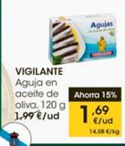 Oferta de Agujas en aceite vegetal Vigilante por 1,69€ en Eroski