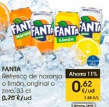 Oferta de Refresco de naranja fanta por 0,62€ en Eroski