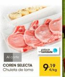 Oferta de Chuletas de lomo de cerdo por 9,19€ en Eroski