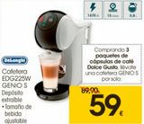 Oferta de Cafetera de cápsulas DeLonghi por 59€ en Eroski