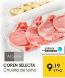 Oferta de Chuletas de lomo de cerdo Coren por 9,19€ en Eroski