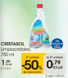 Oferta de Limpiacristales Cristasol por 1,59€ en Eroski