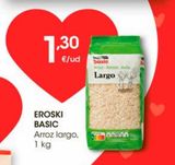 Oferta de Arroz largo eroski por 1,3€ en Eroski