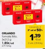 Oferta de Tomate frito Orlando por 1,85€ en Autoservicios Familia