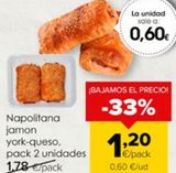 Oferta de Napolitanas por 1,2€ en Autoservicios Familia