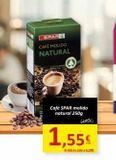 Oferta de SPARO  CAFÉ MOLIDO NATURAL  Cafe SPAR molido natural 250g  LLAZE)  1,55€  El kilolesale a 6,20€  en SPAR