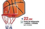 Oferta de 22,99€  Cesta de baloncesto + pelota + inflador Ref. 07/2099  por 22,99€ en DRIM