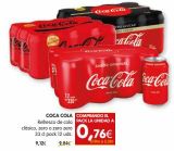 Oferta de Coca Cola  Bam  12  clásico, zero o zero zero  33 cl pack 12 uds.  9,12€ 9,84€  330  COCA COLA COMPRANDO EL Refresco de cola PACK LA UNIDAD A  Coca-Cola  ERD AZUCAR CAFENE  ca-Cola  SABOR ORIGINAL  Co en Dicost