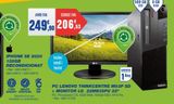 Oferta de PC Lenovo Thinkcentre M93P SD + Monitor LG 22MB35PU 22" por 249,9€ en Bureau Vallée