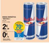 Oferta de Bebida energética Red Bull por 2,39€ en E.Leclerc