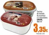 Oferta de Tarrina de helado de tiramisù o 3 chocolates UNIDE por 3,35€ en Unide Supermercados