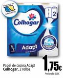 Oferta de PAPEL DE COCINA ADAPT COLHOGAR, 2 ROLLOS por 1,75€ en Unide Supermercados