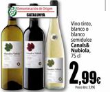 Oferta de VINO TINTO BLANCO O BLANCO SEMIDULCE CANALS& NUBIOLA por 2,99€ en Unide Supermercados