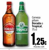 Oferta de Cerveza pilsen dorada o Tropical por 1,25€ en Unide Market