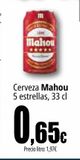 Oferta de Cerveza Mahou 5 estrellas por 0,65€ en Unide Market