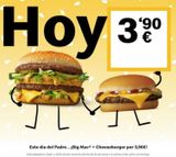 Oferta de Este día del Padre...¡Big Mac® + Cheeseburger por 3,90€! ¡Descárgate la App!, y disfruta de nuestra oferta de la semana y muchas más, sólo con la App.  por 3,9€ en McDonald's