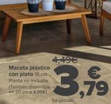 Oferta de Maceta plástico con plato  por 3,79€ en Carrefour
