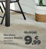 Oferta de Macetero mimbre Masilia  por 9,99€ en Carrefour