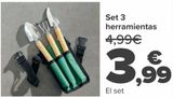 Oferta de Set 3 herramientas  por 3,99€ en Carrefour