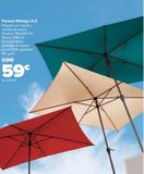 Oferta de Parasol Málaga 2x3 por 59€ en Carrefour