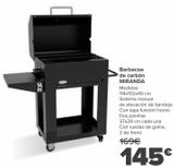 Oferta de Barbacoa de carbón MIRANDA  por 145€ en Carrefour