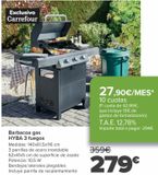 Oferta de Barbacoa gas HYBA 3 Fuegos  por 279€ en Carrefour