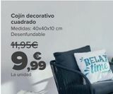Oferta de Cojín decorativo cuadrado  por 9,99€ en Carrefour