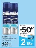 Oferta de Gel de afeitar Gillette por 4,29€ en Caprabo