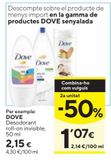 Oferta de Desodorante roll on Dove por 2,15€ en Caprabo