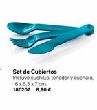 Oferta de Set de Cubiertos Incluye cuchillo, tenedor y cuchara. 16 x 5,5 x 7 cm. 180207 8,90 €  por 8,9€ en Tupperware