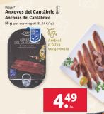 Oferta de Anchoas del Cantábrico Deluxe por 4,49€ en Lidl