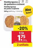 Oferta de Hamburguesas de pollo por 1,75€ en Lidl