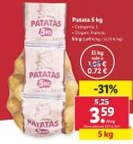 Oferta de Patatas 5 kg por 3,59€ en Lidl