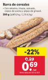 Oferta de Barra de cereales por 0,69€ en Lidl