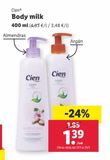Oferta de Body milk Cien por 1,39€ en Lidl
