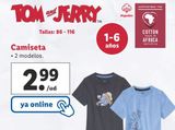 Oferta de Camiseta Tom & Jerry por 2,99€ en Lidl