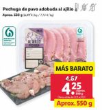 Oferta de Pechuga de pavo al ajillo por 4,25€ en Lidl