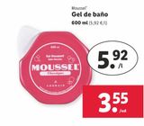 Oferta de Gel de baño Moussel por 3,55€ en Lidl