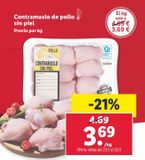 Oferta de Contramuslos de pollo por 3,69€ en Lidl