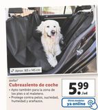 Oferta de Cubre asiento coche Zoofari por 5,99€ en Lidl