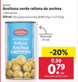 Oferta de Aceitunas Baresa por 0,79€ en Lidl